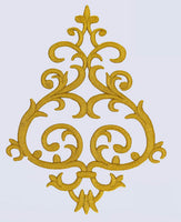 Motivo bordado termoadhesivo dorado 18x24cm