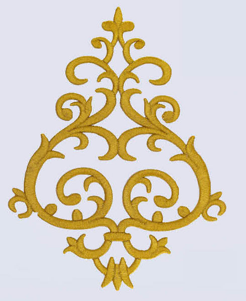 Motivo bordado termoadhesivo dorado 18x24cm