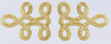 Motivo bordado termoadhesivo dorado 4,6x3,4cm