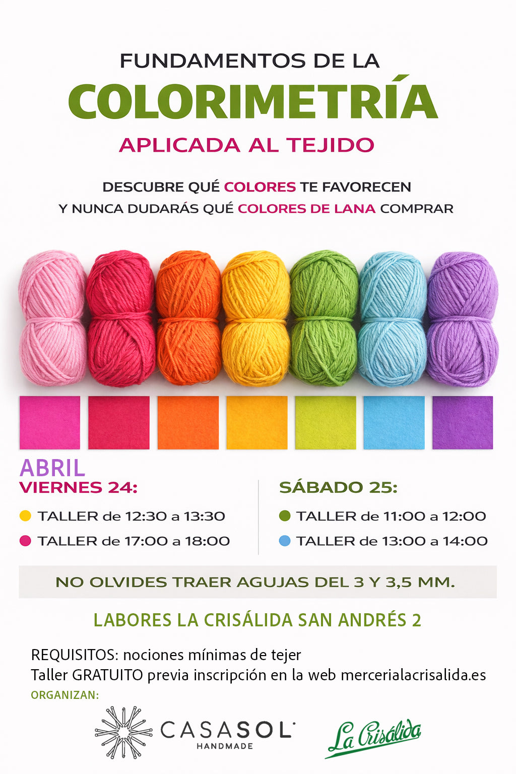 TALLER FUNDAMENTOS DE LA COLORIMETRÍA APLICADA AL TEJIDO