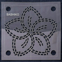 Plantilla Sashiko - Flor de cerezo-Sakura - 4x4"