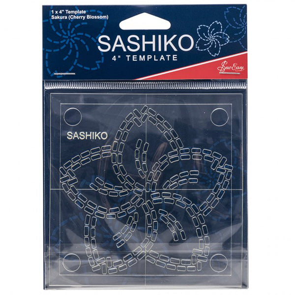 Plantilla Sashiko - Flor de cerezo-Sakura - 4x4"