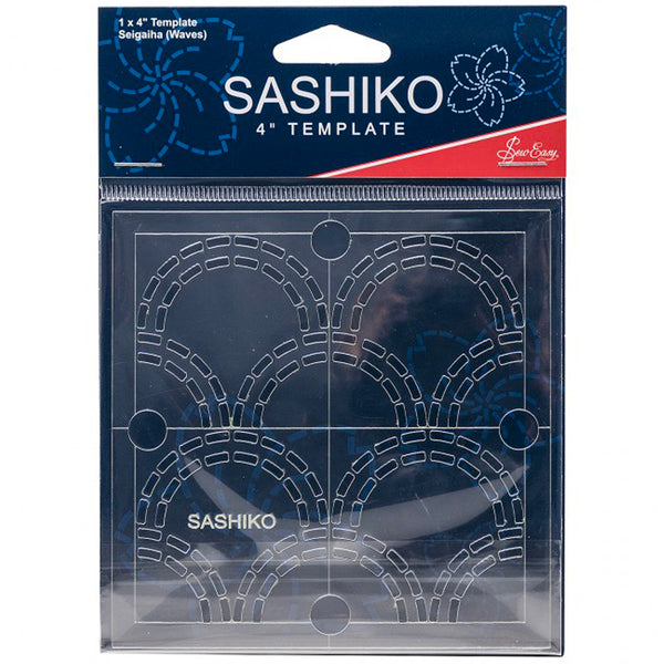 Plantilla Sashiko - Olas-Seigaiha - 4x4"