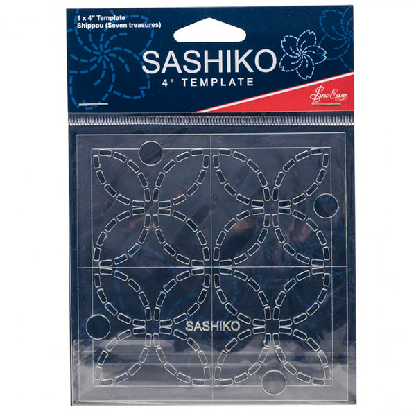 Plantilla Sashiko - Siete Tesoros-Shippou - 4x4"