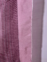 Pañuelo seda pura años 70 color rosa, blanco y berenjena ROBERT WILLIAM