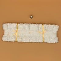 Tira bordada antigua color blanco - 6cm ancho