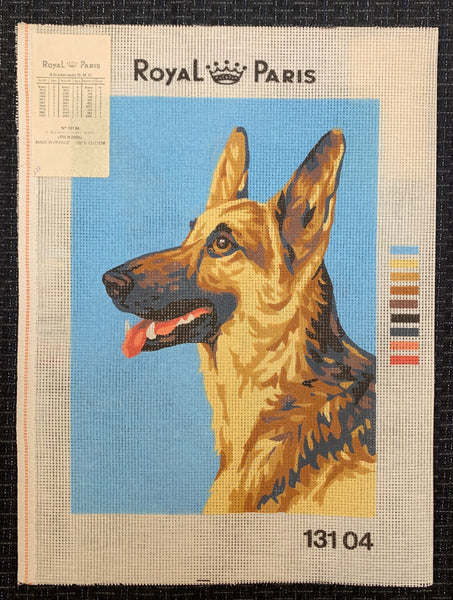 Petit point: "Tête de chien" Royal Paris DMC