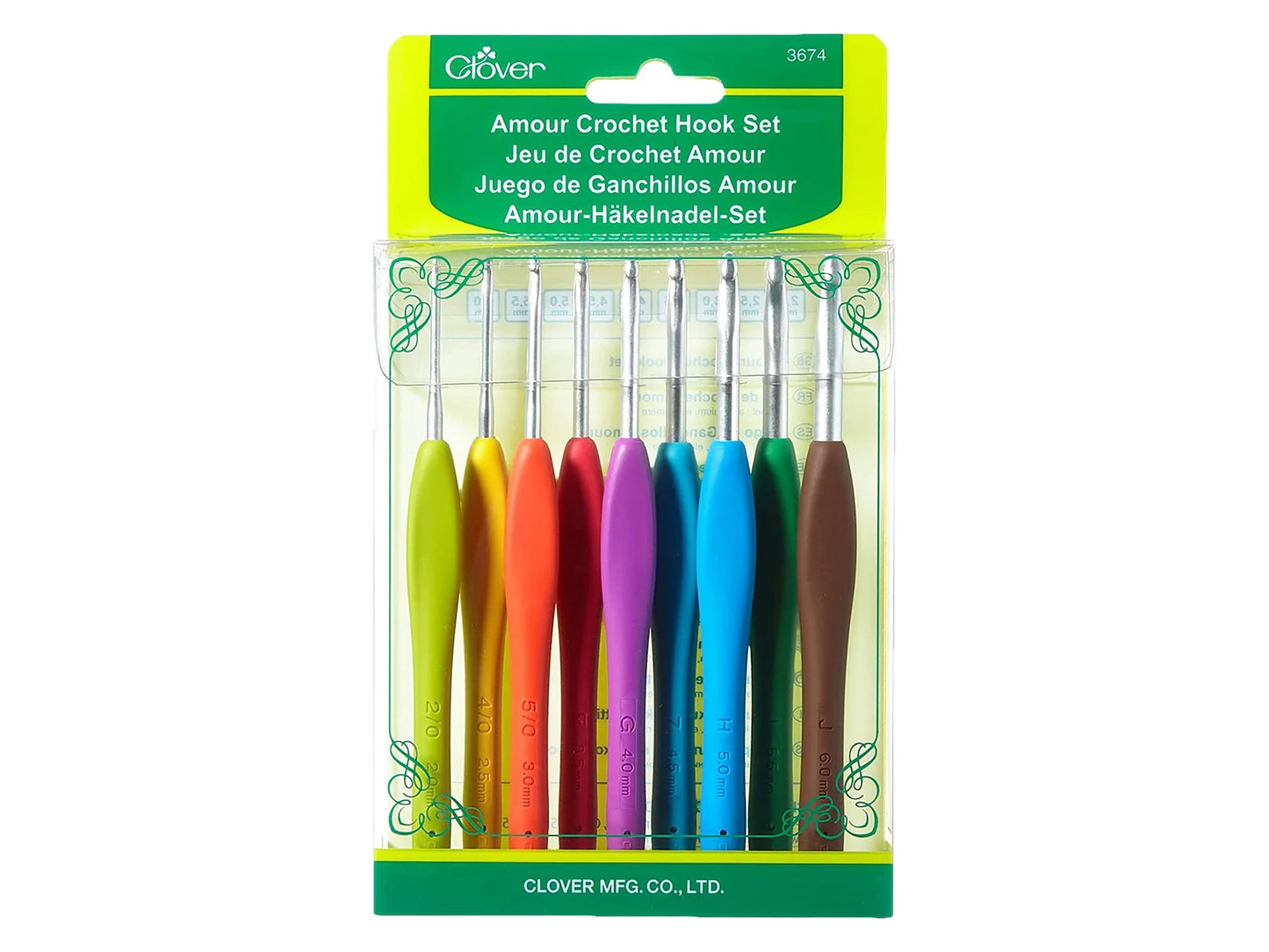 Set de ganchillos 2-6 mm CLOVER Amour