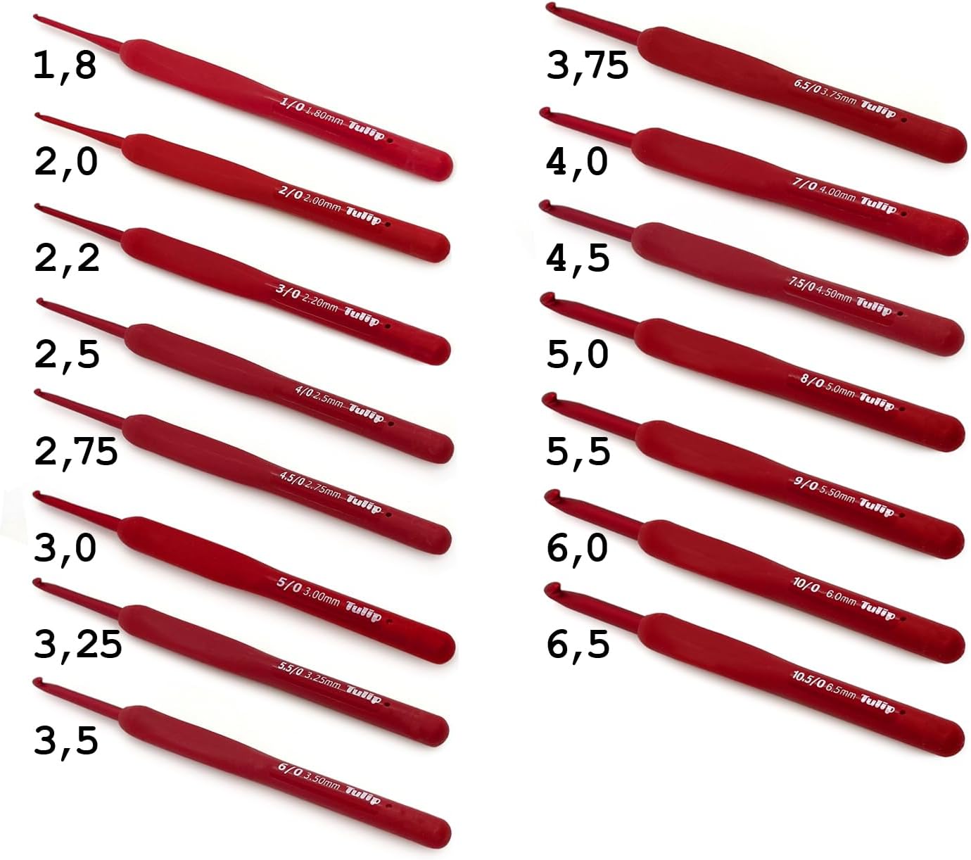 Agujas de ganchillo Etimo red TULIP