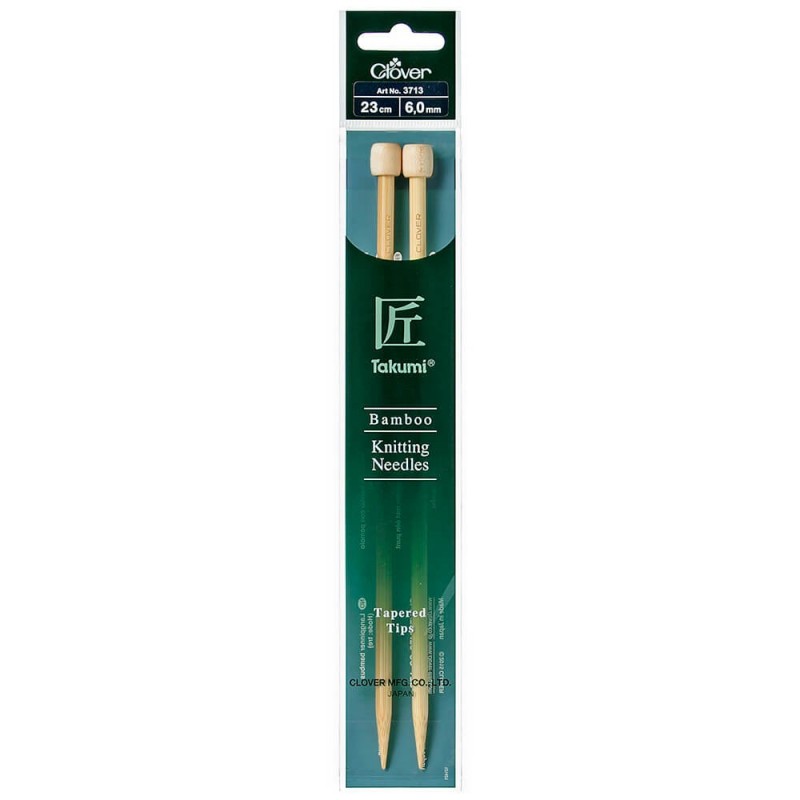 Agujas de bambú rectas TAKUMI