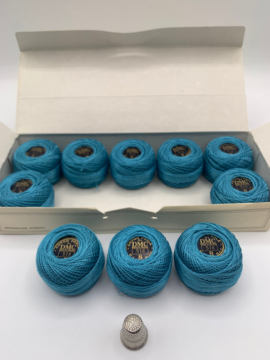 Caja de ovillos perlé Nº 8 (518) - 100% Algodón DMC
