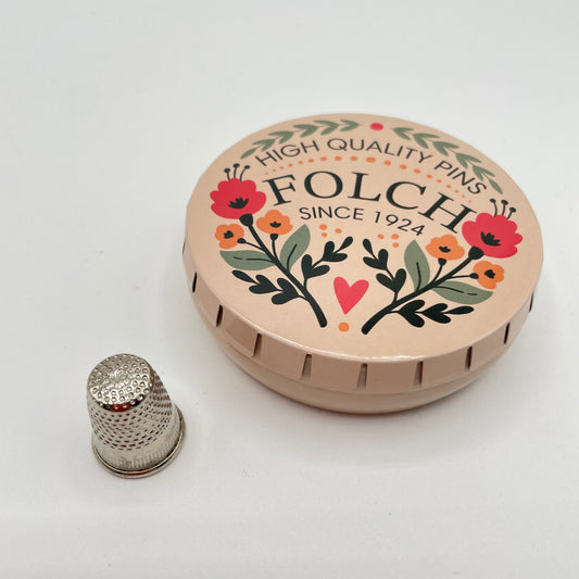 Caja metálica de alfileres FOLCH - 30x0,50mm