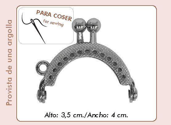 Cierre para monedero de metal 3,5x4cm
