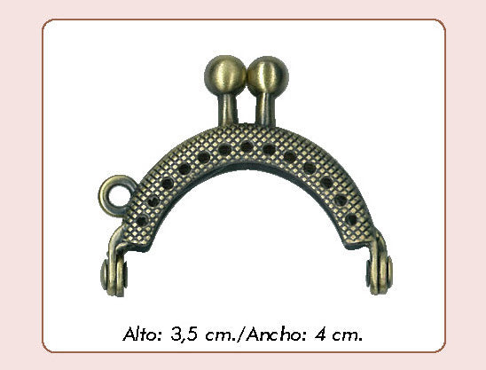 Cierre para monedero de metal 3,5x4cm