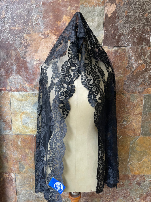 Echarpe de encaje color negro