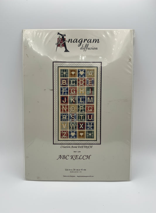 Kit de Punto de cruz Anagram Diffusion - 30x45cm - "ABC Kelch" - hilos incluidos