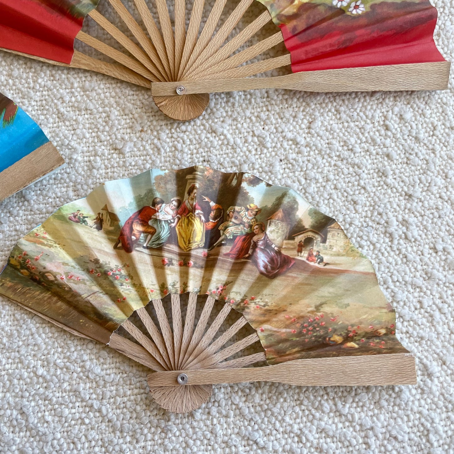 OFERTA 35% - Pack 3 abanicos vintage infantiles