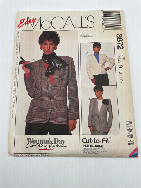 Patrón vintage original americano de chaqueta sin forro