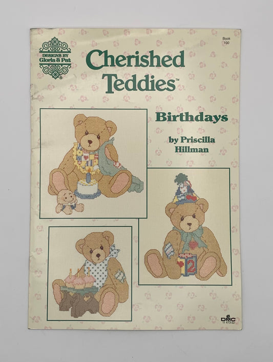 Plantilla "Cherished teddies" Birthdays Nº 100 By Priscilla Hillman DMC (Idioma inglés)