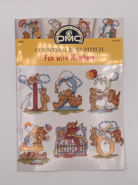 Plantilla "Counted cross stitch" Fun with numbers DMC (Instrucciones en español)