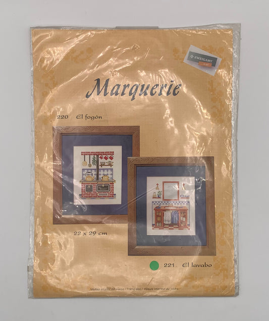 Plantilla "Marquerie" El fogón / El lavabo DMC
