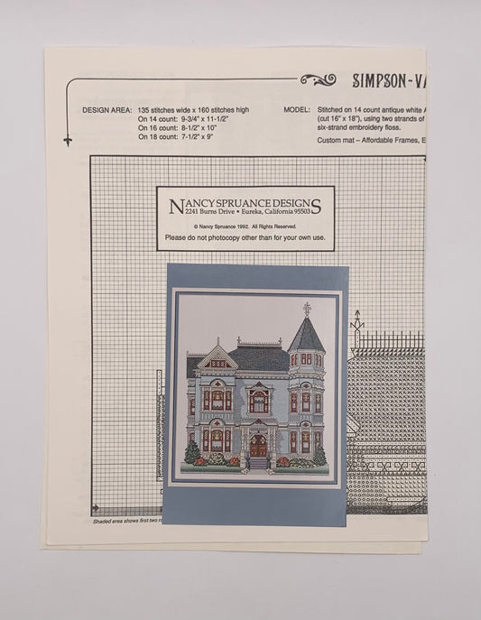 Plantilla "Simpson Vance house" Punto de cruz