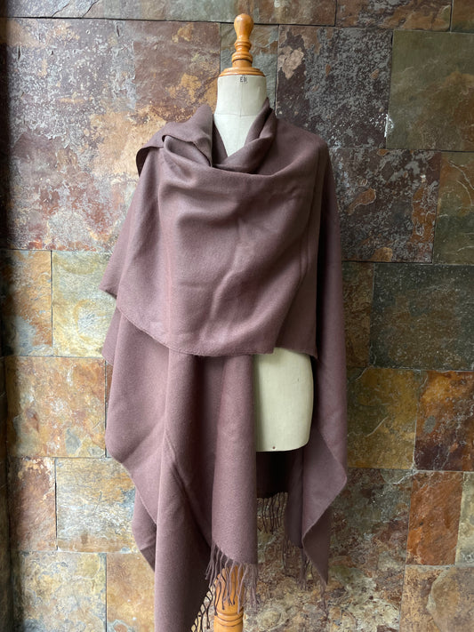 Poncho vintage italiano en color topo - Único en stock
