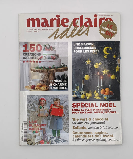 Revista "Marie Claire idées" Nº 111 Noviembre-Diciembre 2015 (Idioma francés)