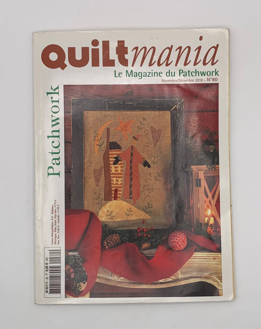 Revista "QUILTmania" Le magazine du Patchwork Nº 80 / Noviembre-Diciembre 2010 (Idioma francés)