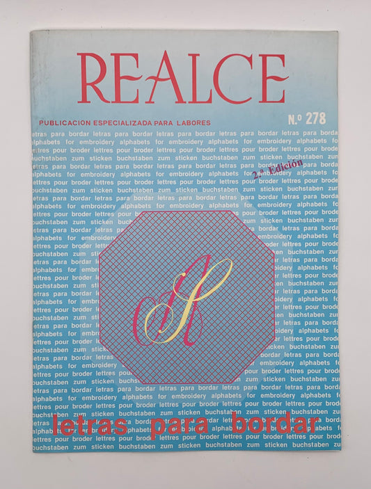 Revista "REALCE" Letras para bordar Nº 278