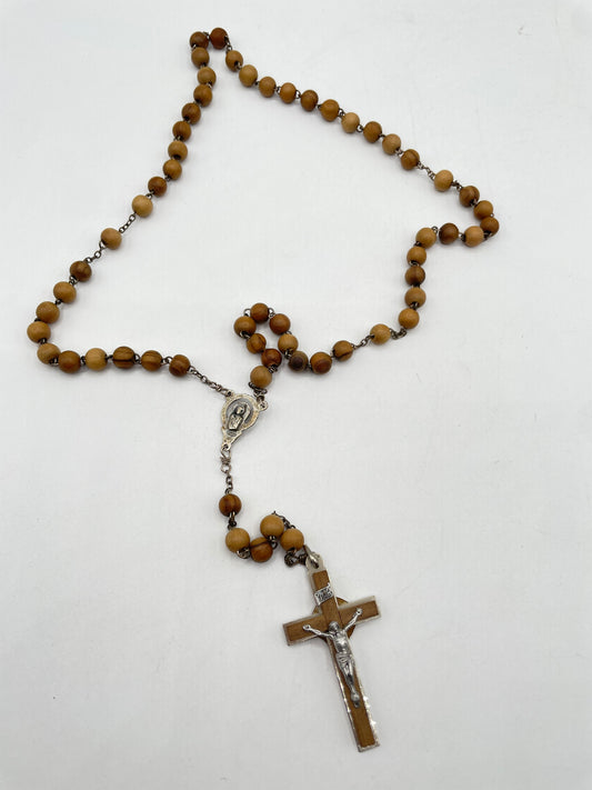 Rosario vintage de madera