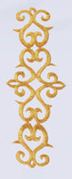 Motivo bordado termoadhesivo dorado 19,7x7,5cm