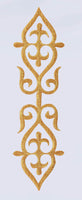 Motivo bordado termoadhesivo dorado 19,7x5,5cm