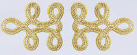 Motivo bordado termoadhesivo dorado 4,6x3,4cm