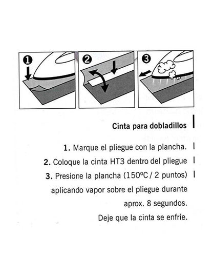 Cinta de entretela para dobladillo 3cmx10mts. GÜTERMANN