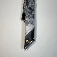 Pañuelo seda pura años 70 color negro blanco y grises, Robert William