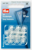 Broches de plástico transparente 10mm PRYM