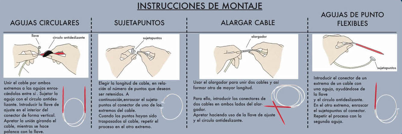 Set de agujas circulares para tejer COSE