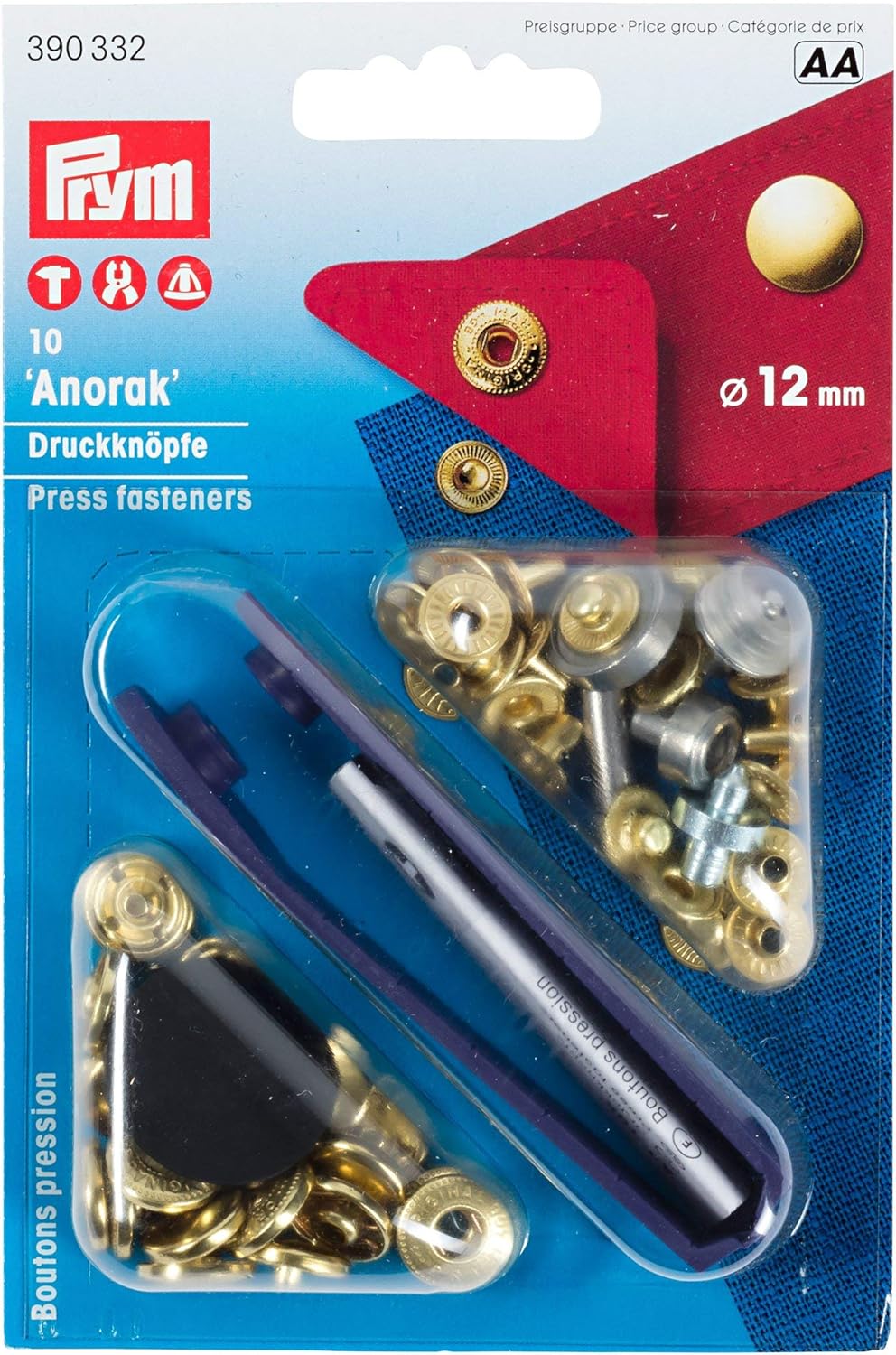 Broche "Anorak" 12mm PRYM