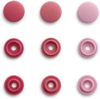 Botones de presión rosa/fucsia 9mm PRYM Love