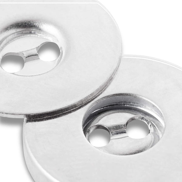 Botones magnéticos para coser, 19 mm, plata