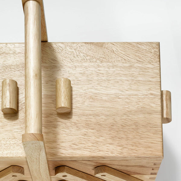 Costurero madera de pino macizo acordeon 28x25xx15 cm