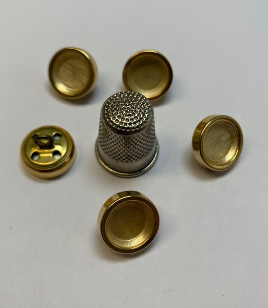 Pack 5 botones vintage de metal dorado