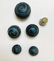 Pack 5 botones vintage color azul marino