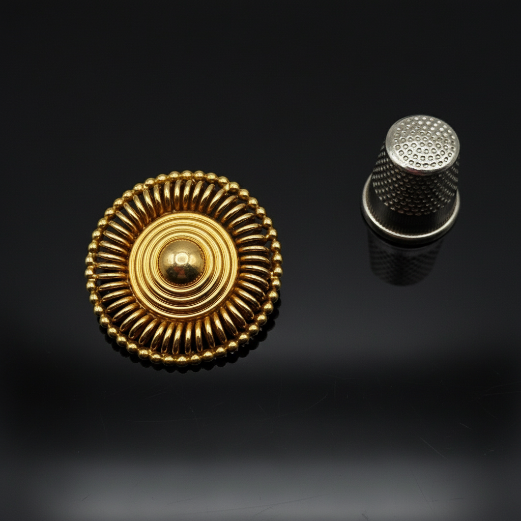 Broche vintage de metal, años 40