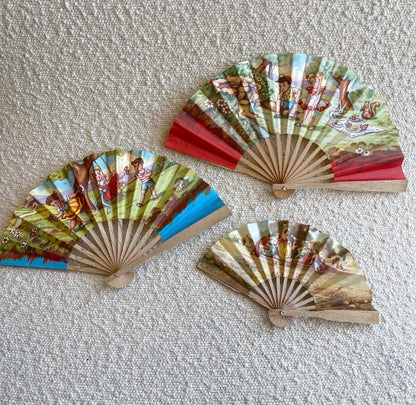 OFERTA 35% - Pack 3 abanicos vintage infantiles
