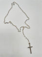 Rosario vintage con cuentas transparentes