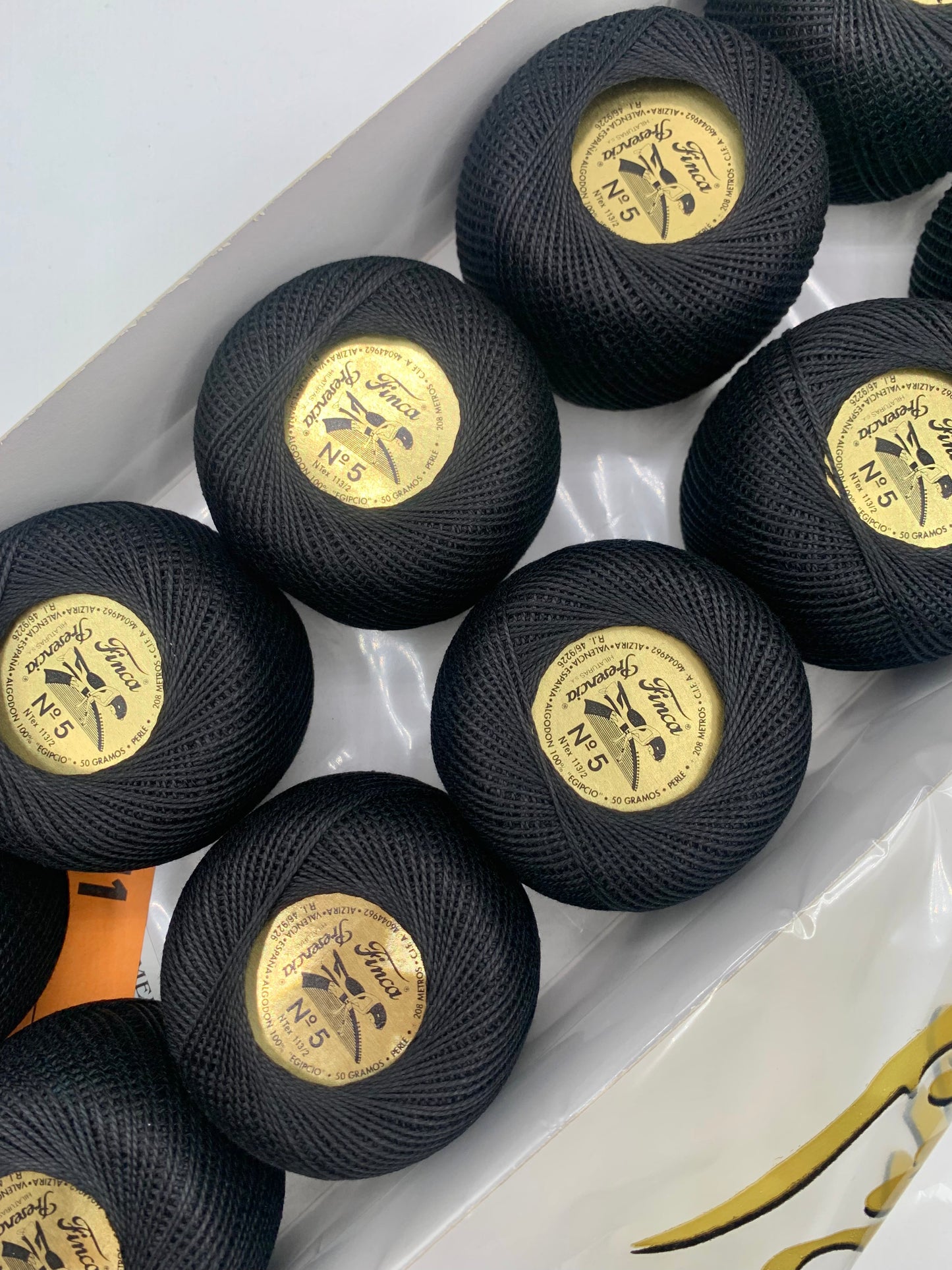 Perlé FINCA Nº 5 (NEGRO) - 100% Puro Algodón Egipcio Mercerizado