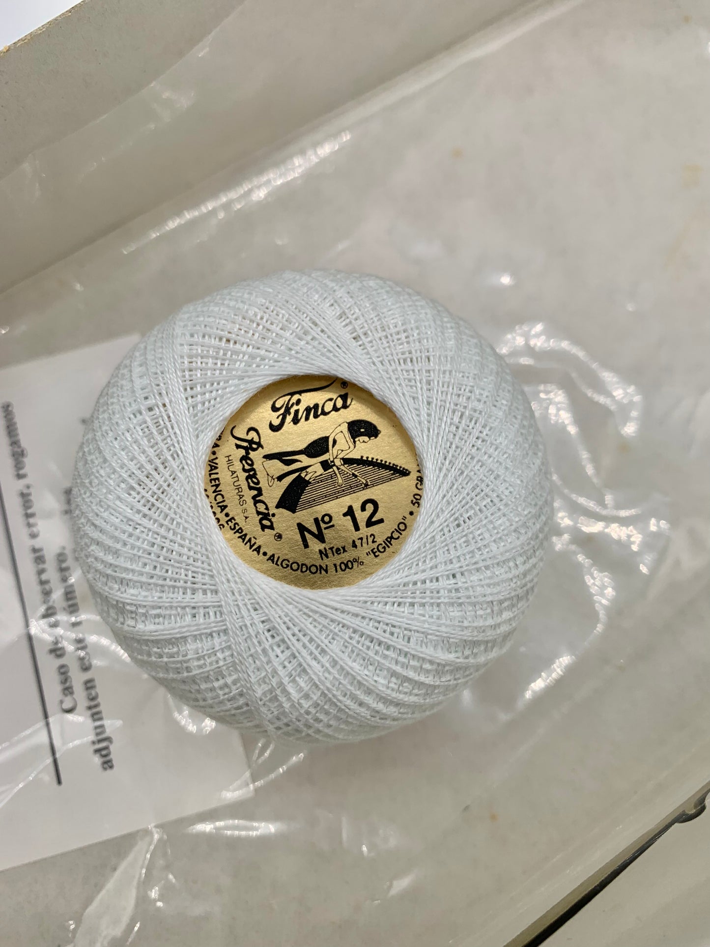 Perlé FINCA Nº 12 (BLANCO) - 100% Puro Algodón Egipcio Mercerizado