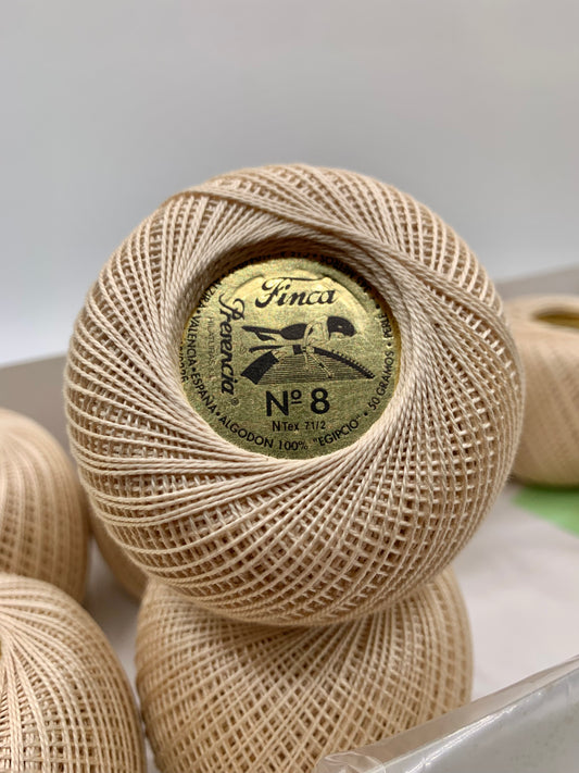 Perlé FINCA Nº 8 (CRUDO) - 100% Puro Algodón Egipcio Mercerizado